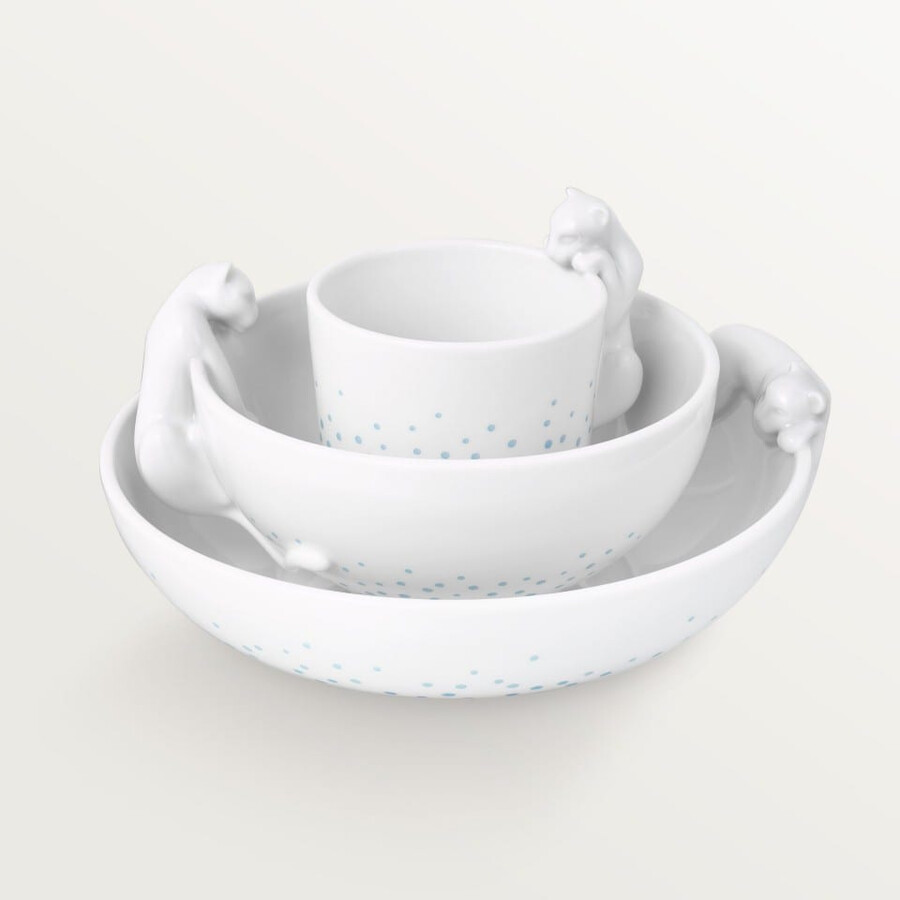 set da 3 pezzi con pantera cartier baby