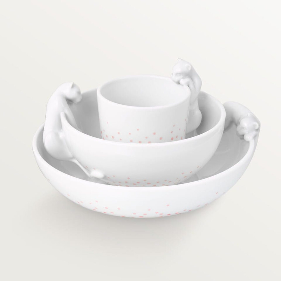 set da 3 pezzi con pantera cartier baby