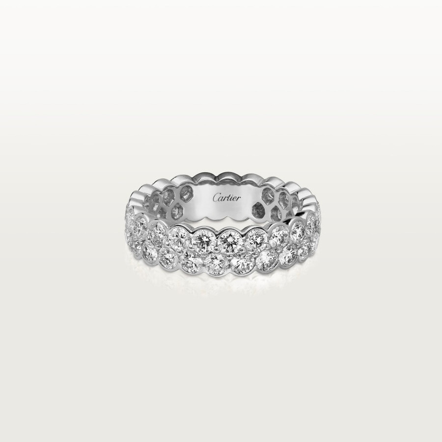 fede nuziale broderie de cartier doppia fila diamanti