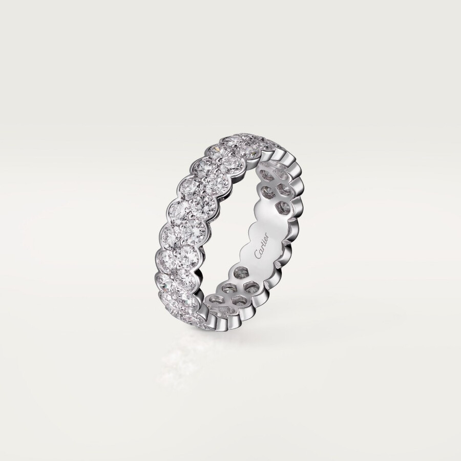 fede nuziale broderie de cartier doppia fila diamanti