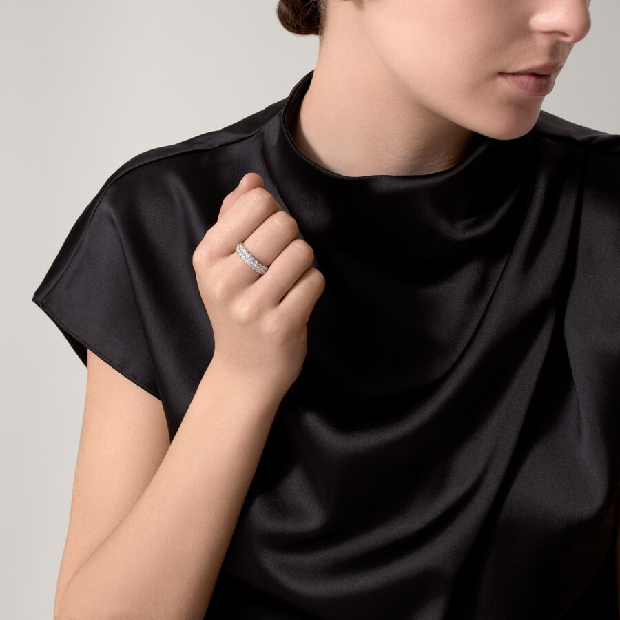 fede nuziale broderie de cartier doppia fila diamanti