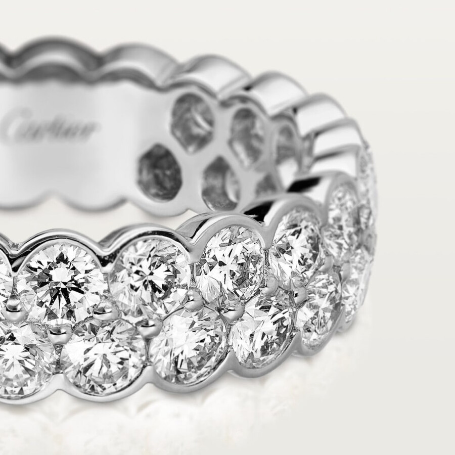 fede nuziale broderie de cartier doppia fila diamanti
