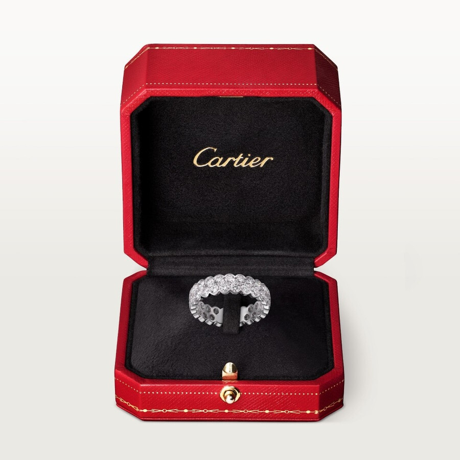 fede nuziale broderie de cartier doppia fila diamanti