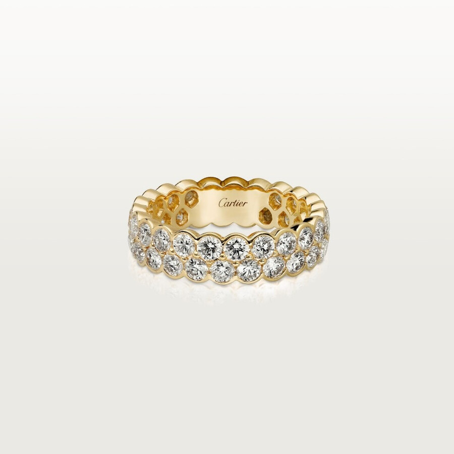 fede nuziale broderie de cartier doppia fila diamanti