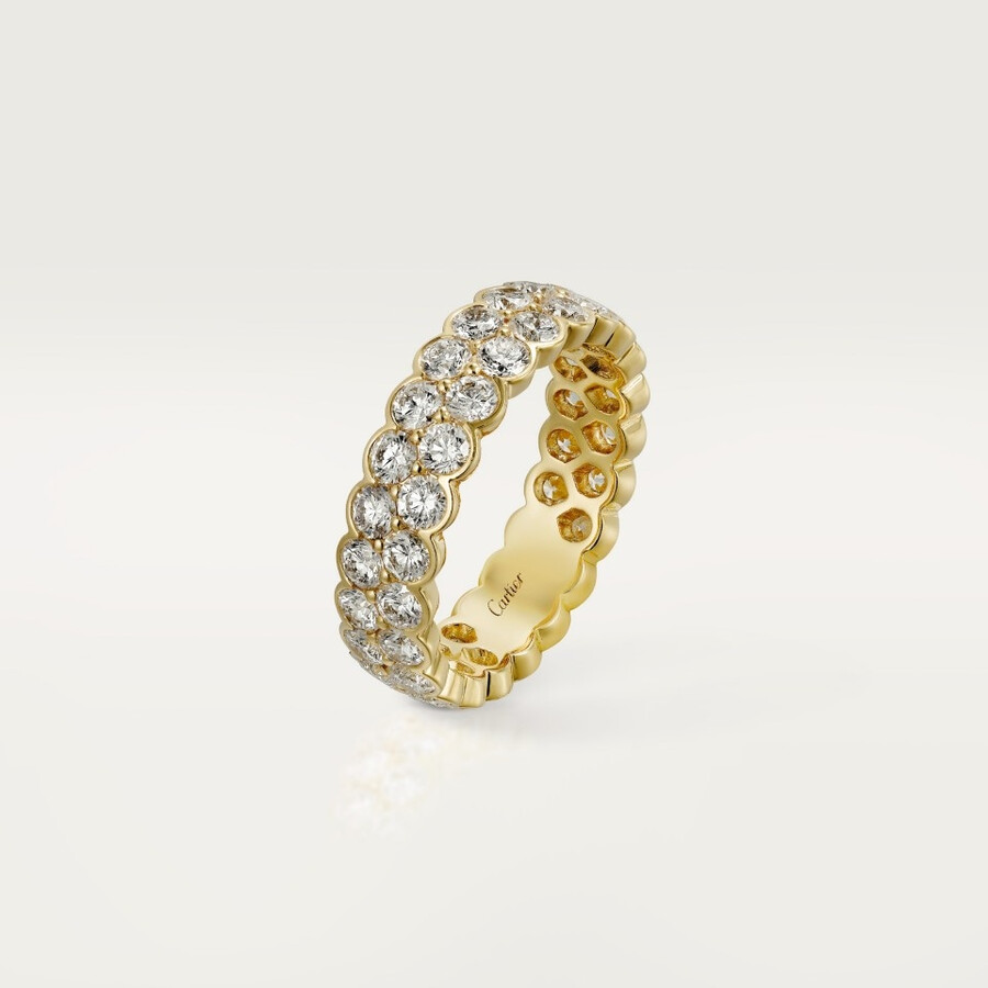 fede nuziale broderie de cartier doppia fila diamanti
