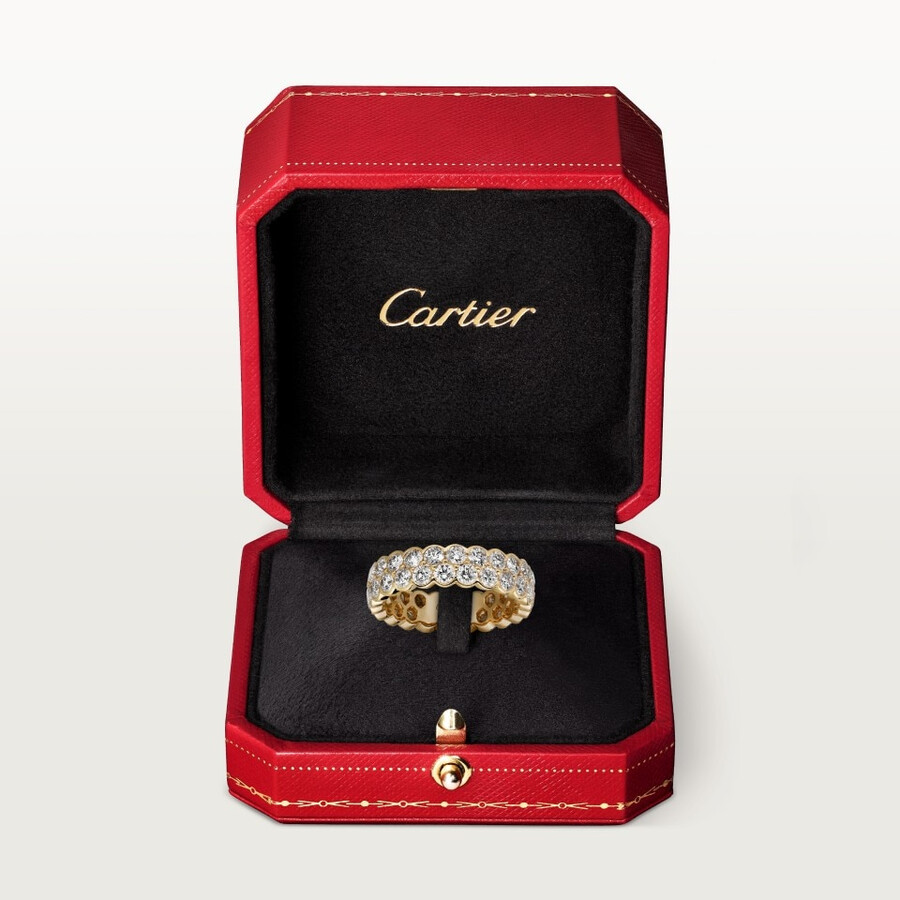 fede nuziale broderie de cartier doppia fila diamanti