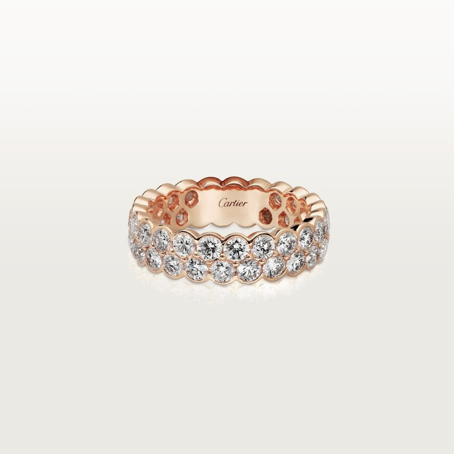 fede nuziale broderie de cartier doppia fila diamanti