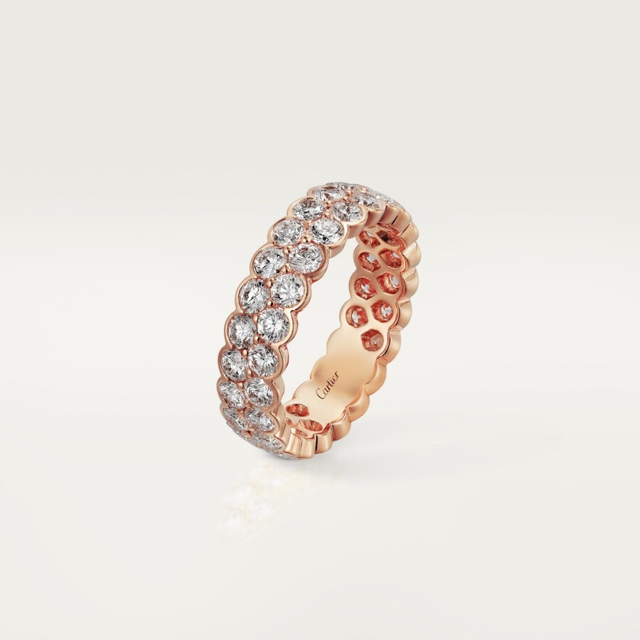 fede nuziale broderie de cartier doppia fila diamanti