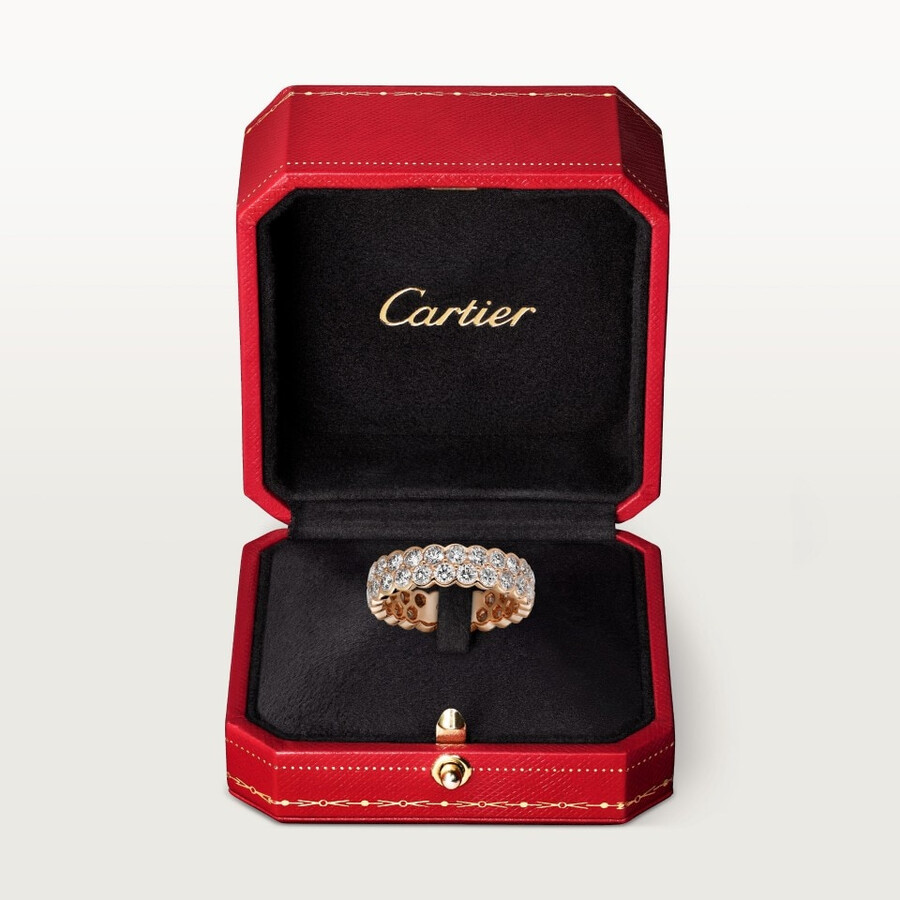 fede nuziale broderie de cartier doppia fila diamanti