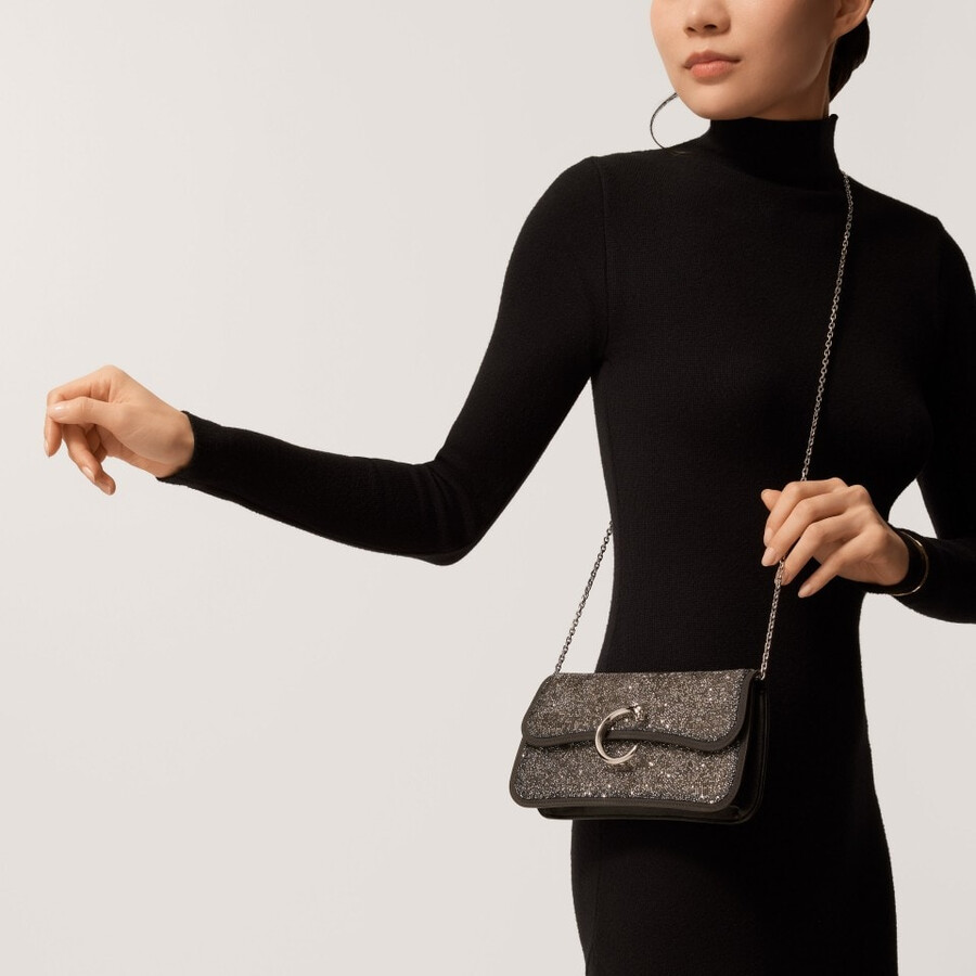 borsa a catena modello mini panthère c de cartier