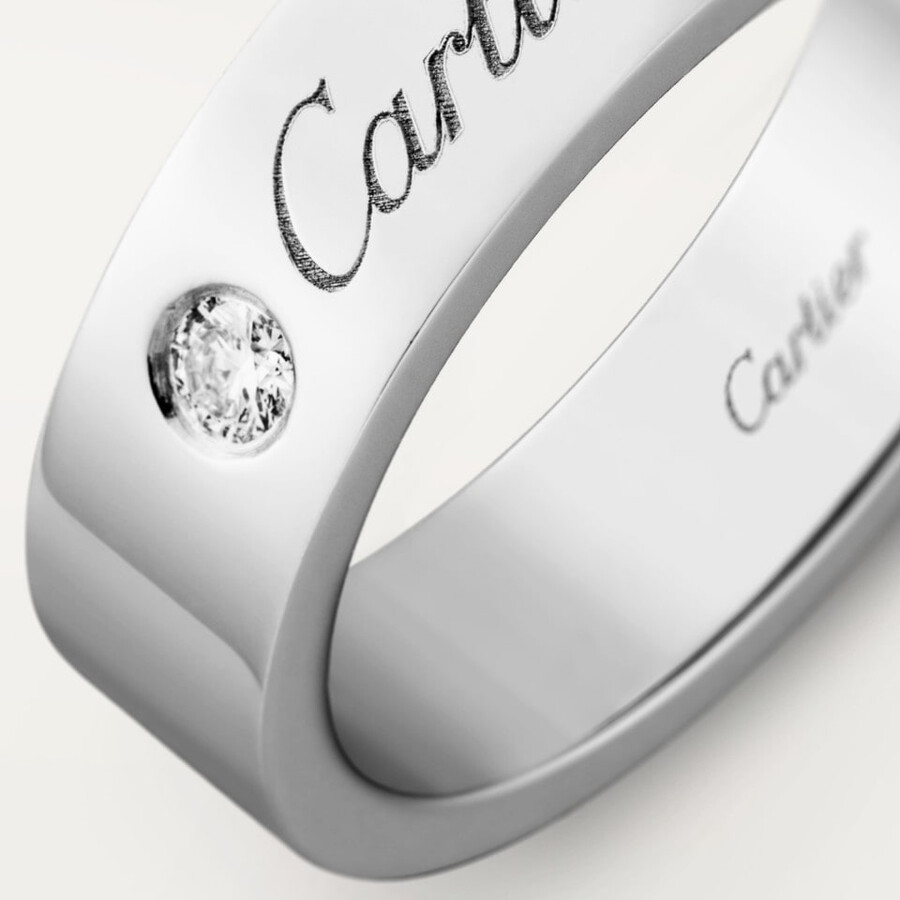 fede nuziale c de cartier larghezza 5 mm 1 diamante