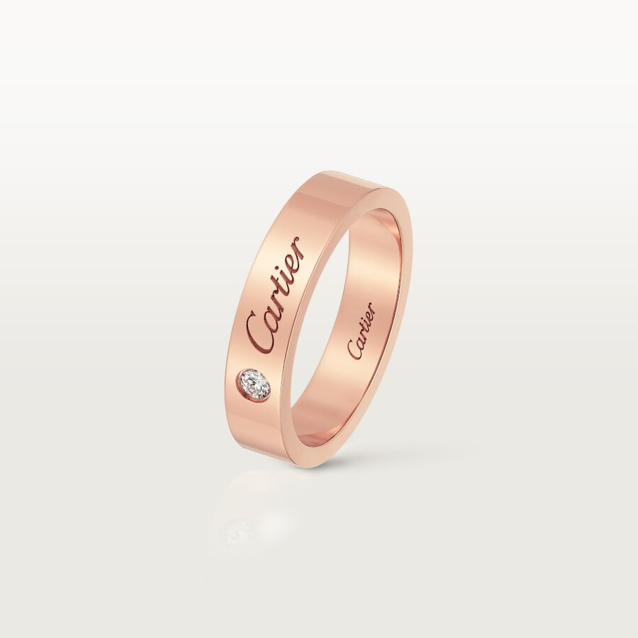 fede nuziale c de cartier larghezza 4 mm 1 diamante