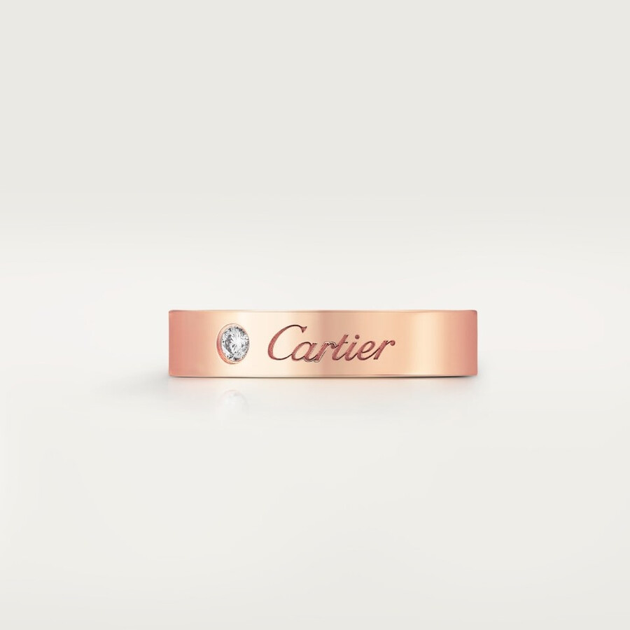 fede nuziale c de cartier larghezza 4 mm 1 diamante