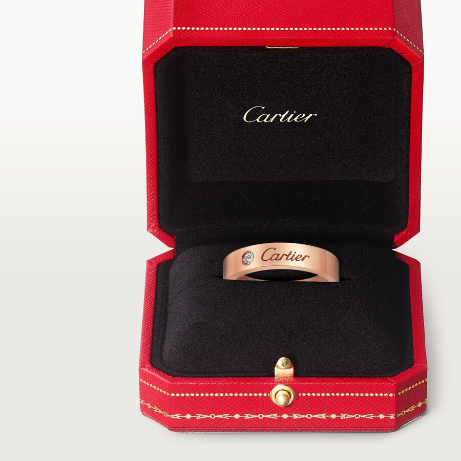 fede nuziale c de cartier larghezza 4 mm 1 diamante