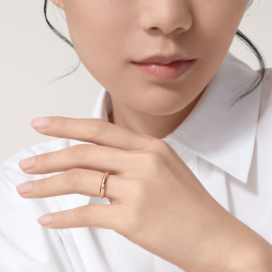 fede nuziale c de cartier larghezza 3 mm 1 diamante