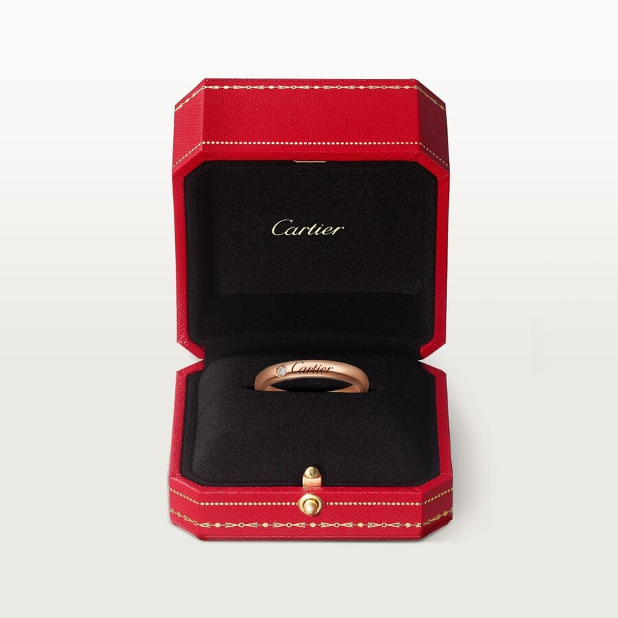 fede nuziale c de cartier larghezza 3 mm 1 diamante