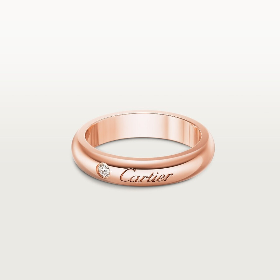fede nuziale c de cartier larghezza 4 mm 1 diamante