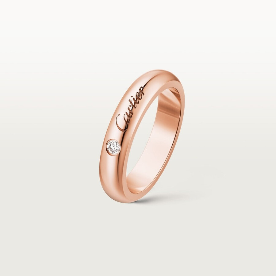 fede nuziale c de cartier larghezza 4 mm 1 diamante