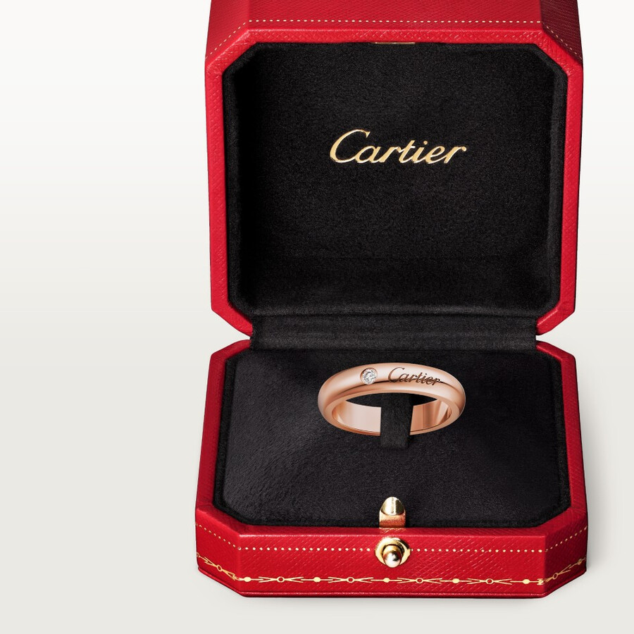 fede nuziale c de cartier larghezza 4 mm 1 diamante