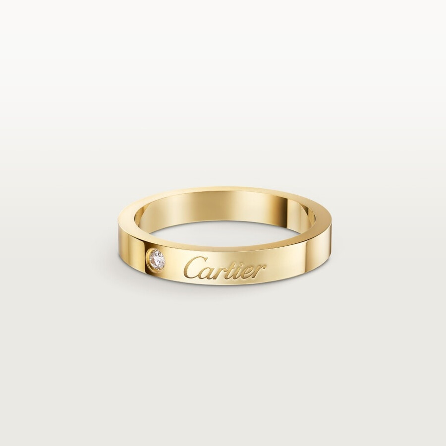 fede nuziale c de cartier larghezza 3 mm 1 diamante