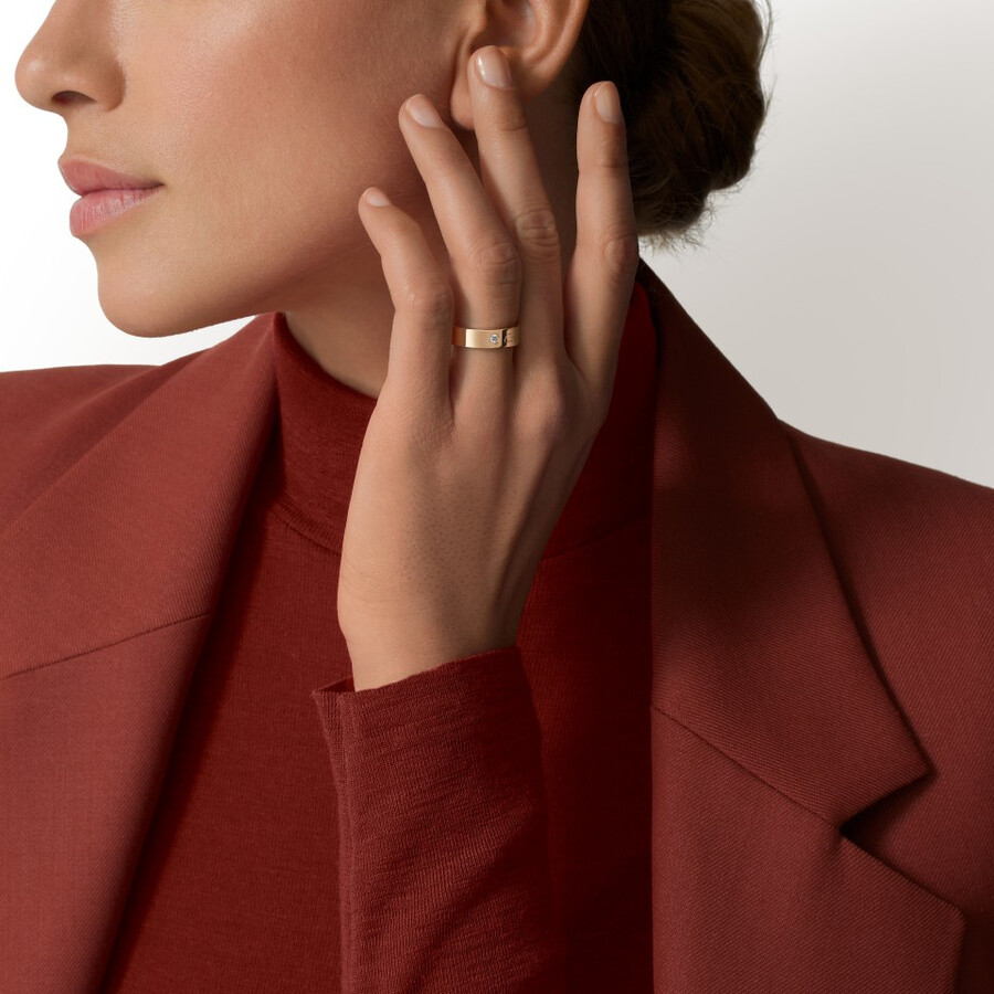 fede nuziale c de cartier larghezza 5 mm 1 diamante