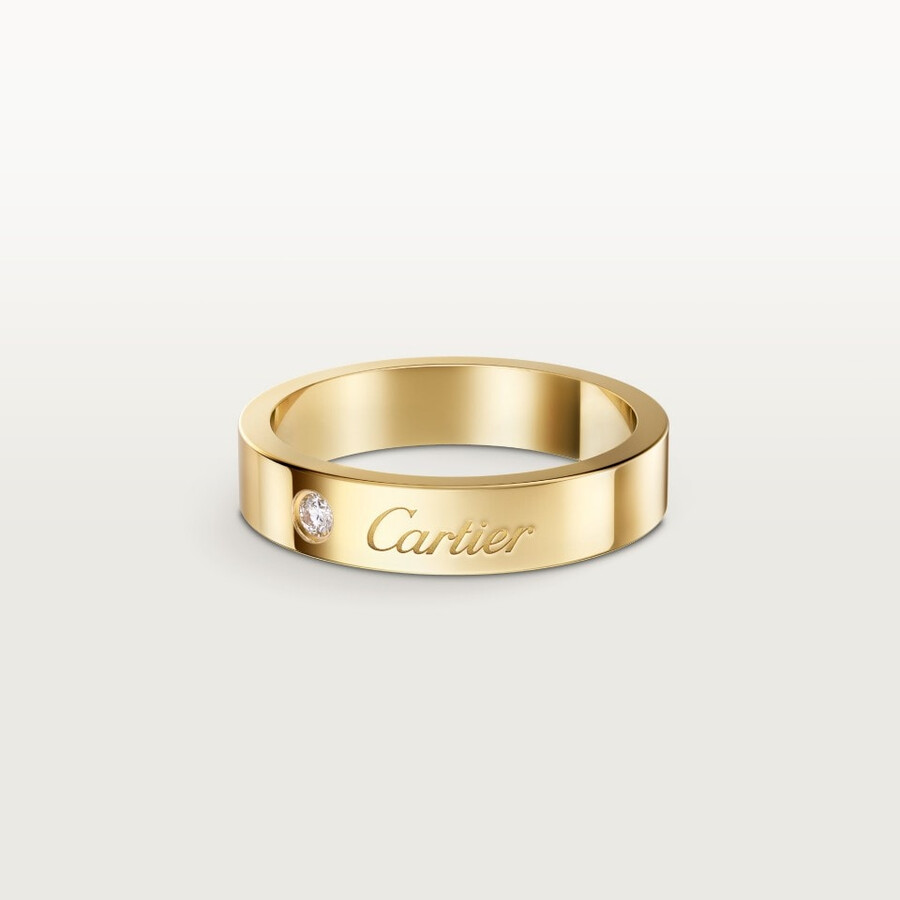 fede nuziale c de cartier larghezza 4 mm 1 diamante