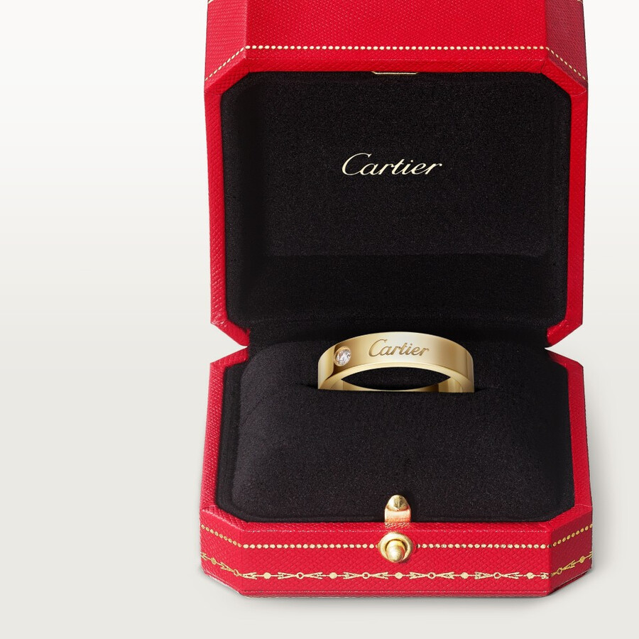 fede nuziale c de cartier larghezza 4 mm 1 diamante
