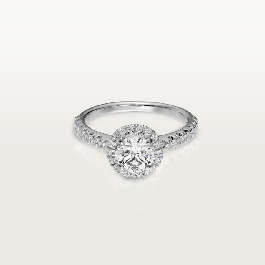 solitario cartier destinée diamanti taglio brillante pavé