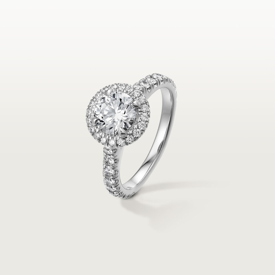 solitario cartier destinée diamanti taglio brillante pavé