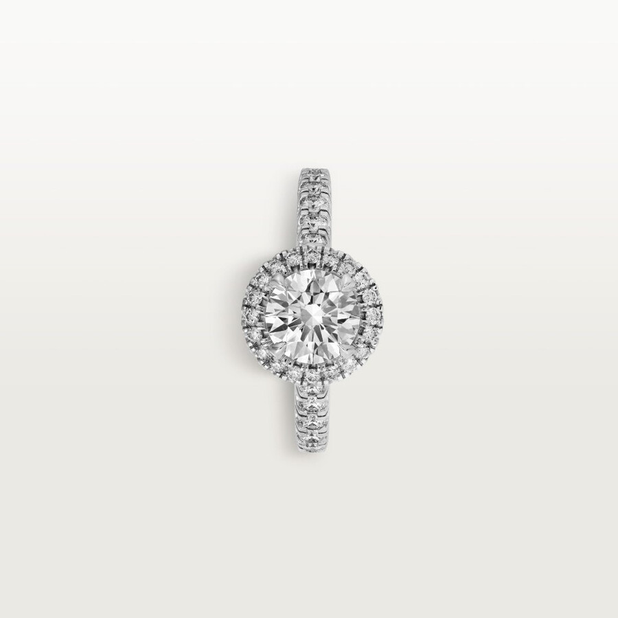 solitario cartier destinée diamanti taglio brillante pavé