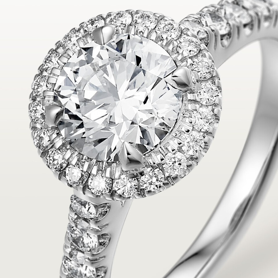 solitario cartier destinée diamanti taglio brillante pavé