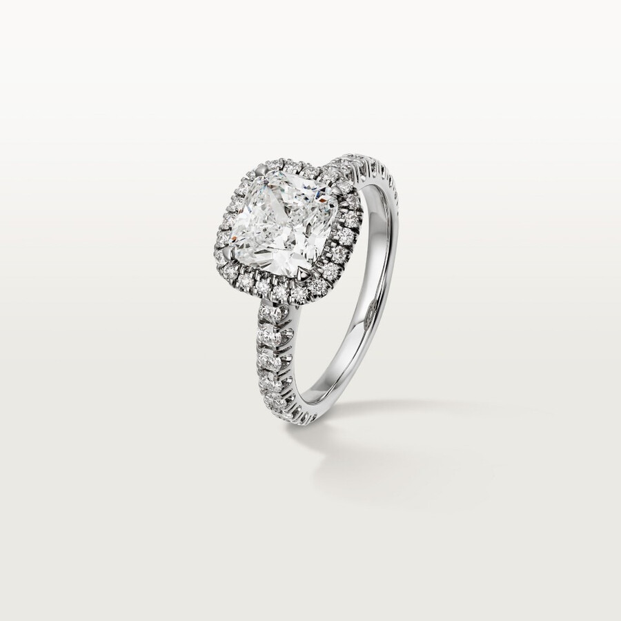 solitario cartier destinée diamanti taglio cuscino pavé