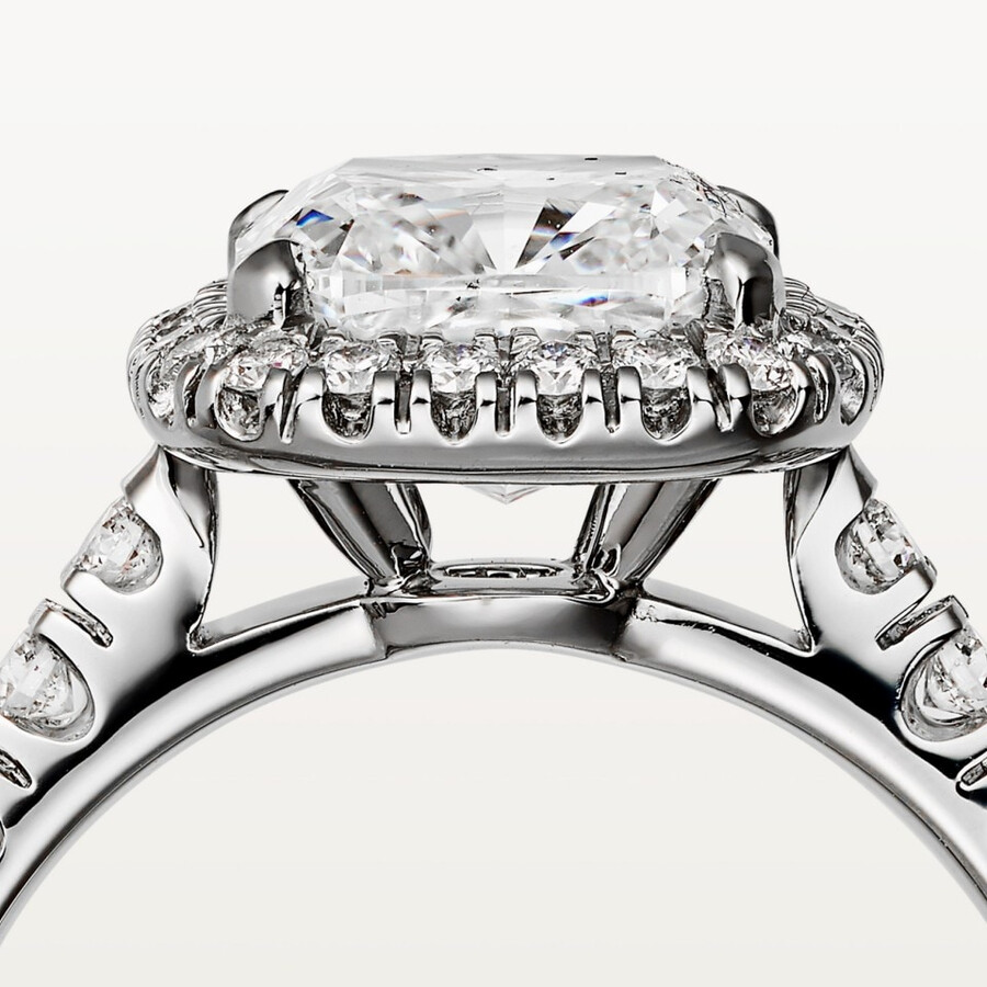 solitario cartier destinée diamanti taglio cuscino pavé