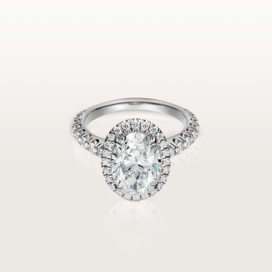 solitario cartier destinée diamanti taglio ovale pavé