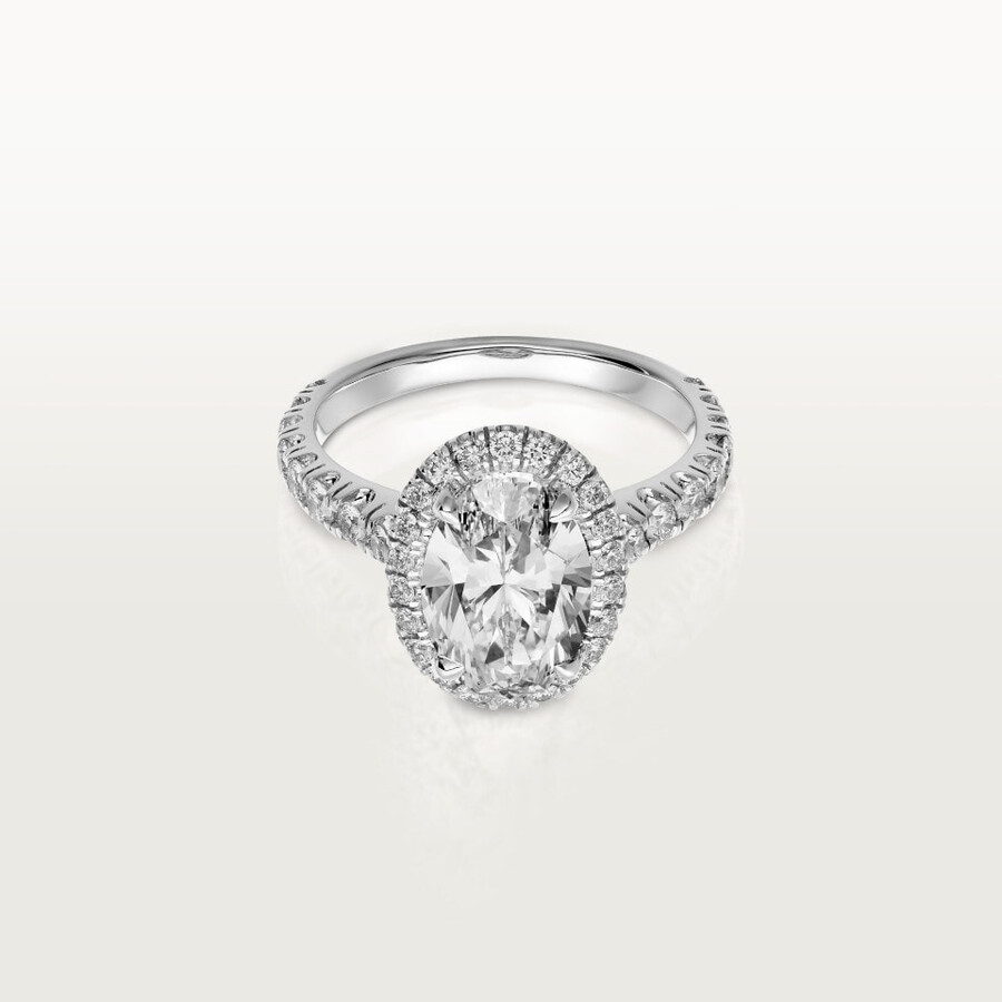 solitario cartier destinée diamanti taglio ovale pavé