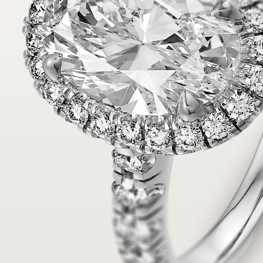 solitario cartier destinée diamanti taglio ovale pavé