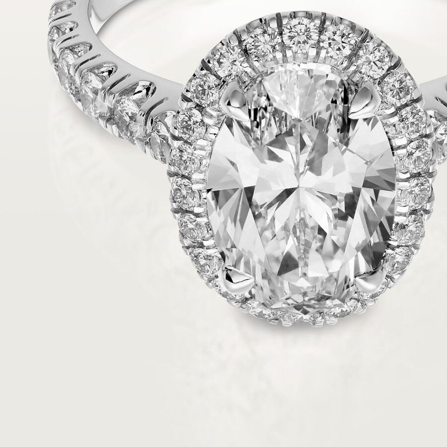 solitario cartier destinée diamanti taglio ovale pavé