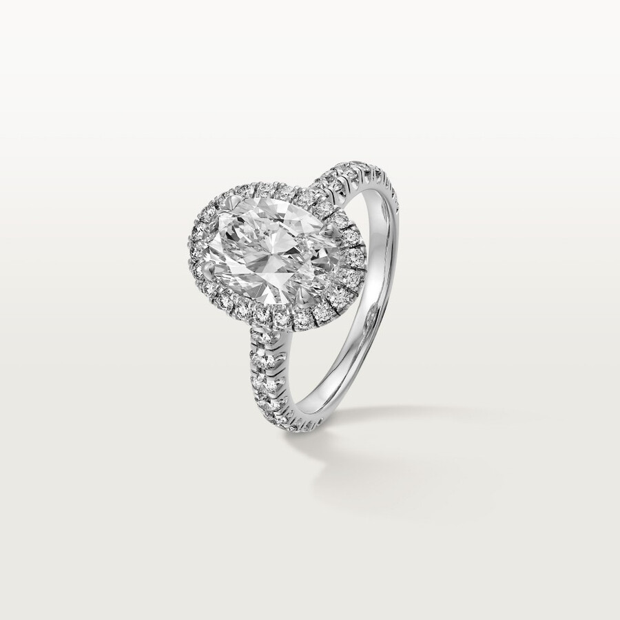 solitario cartier destinée diamanti taglio ovale pavé