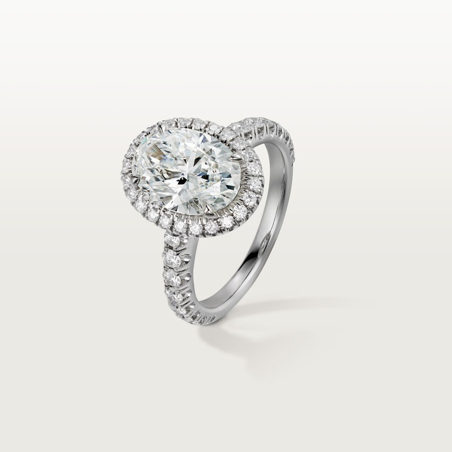 solitario cartier destinée diamanti taglio ovale pavé