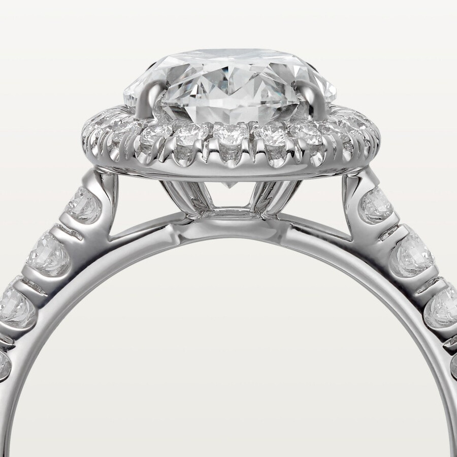 solitario cartier destinée diamanti taglio ovale pavé