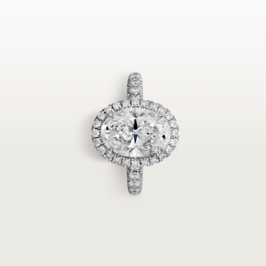 solitario cartier destinée diamanti taglio ovale pavé