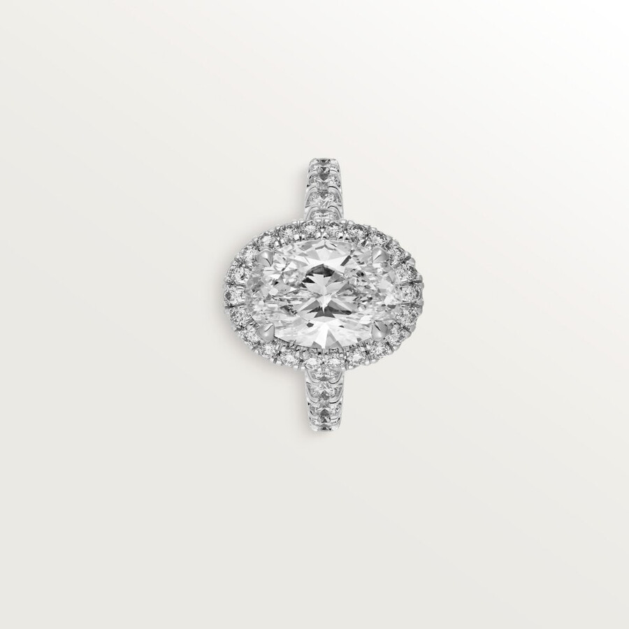 solitario cartier destinée diamanti taglio ovale pavé
