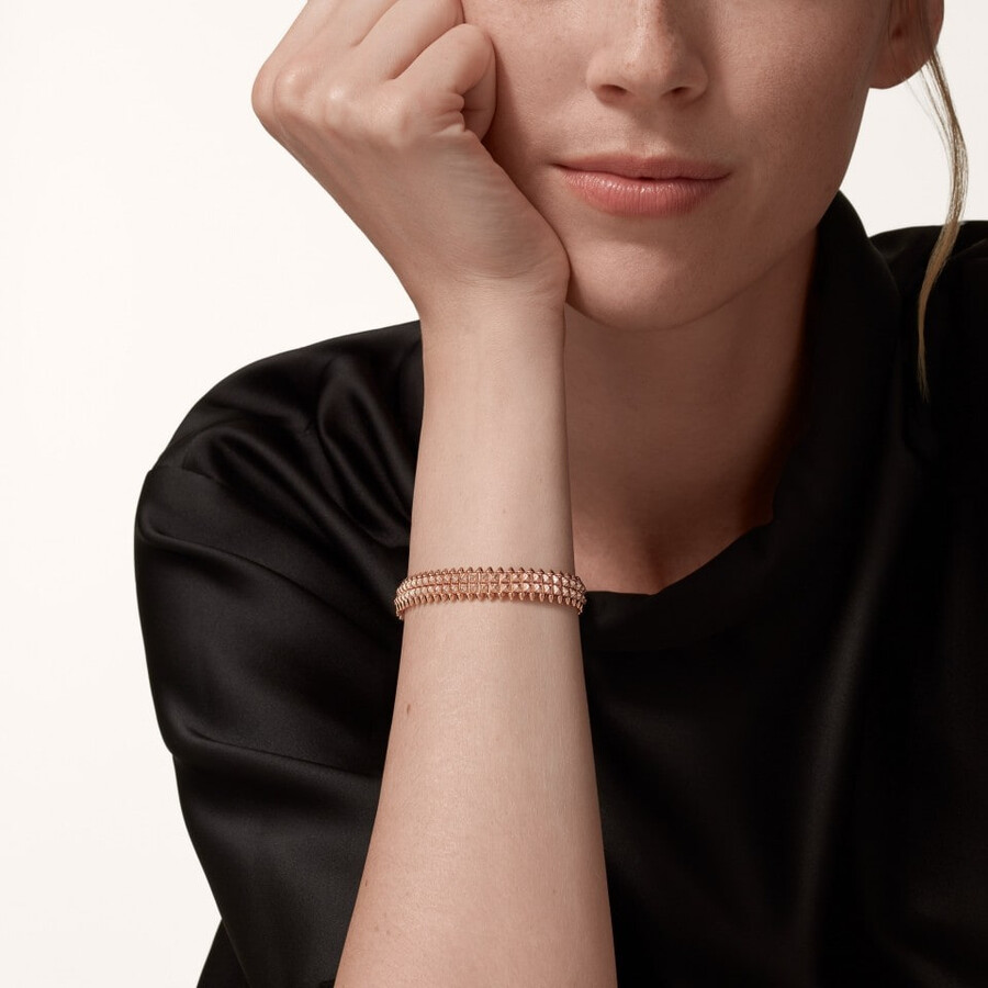 bracciale clash de cartier flessibile doppia fila pavé