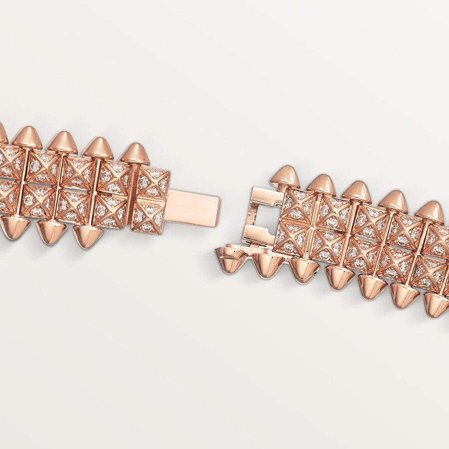 bracciale clash de cartier flessibile doppia fila pavé