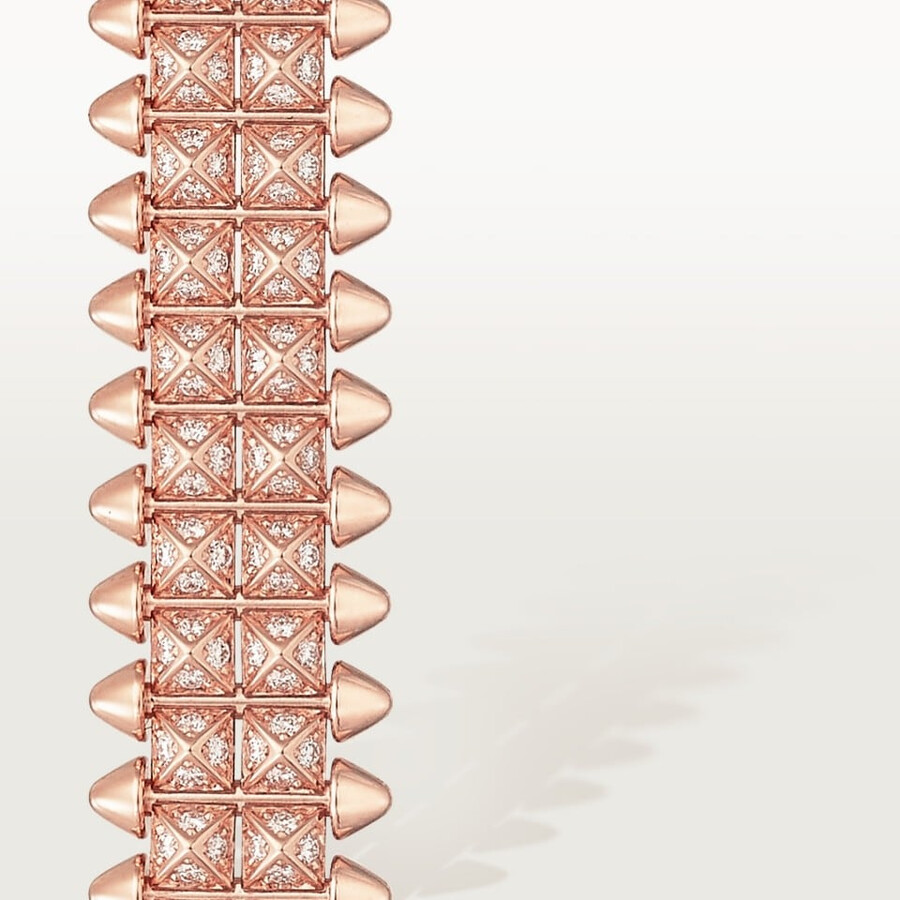 bracciale clash de cartier flessibile doppia fila pavé