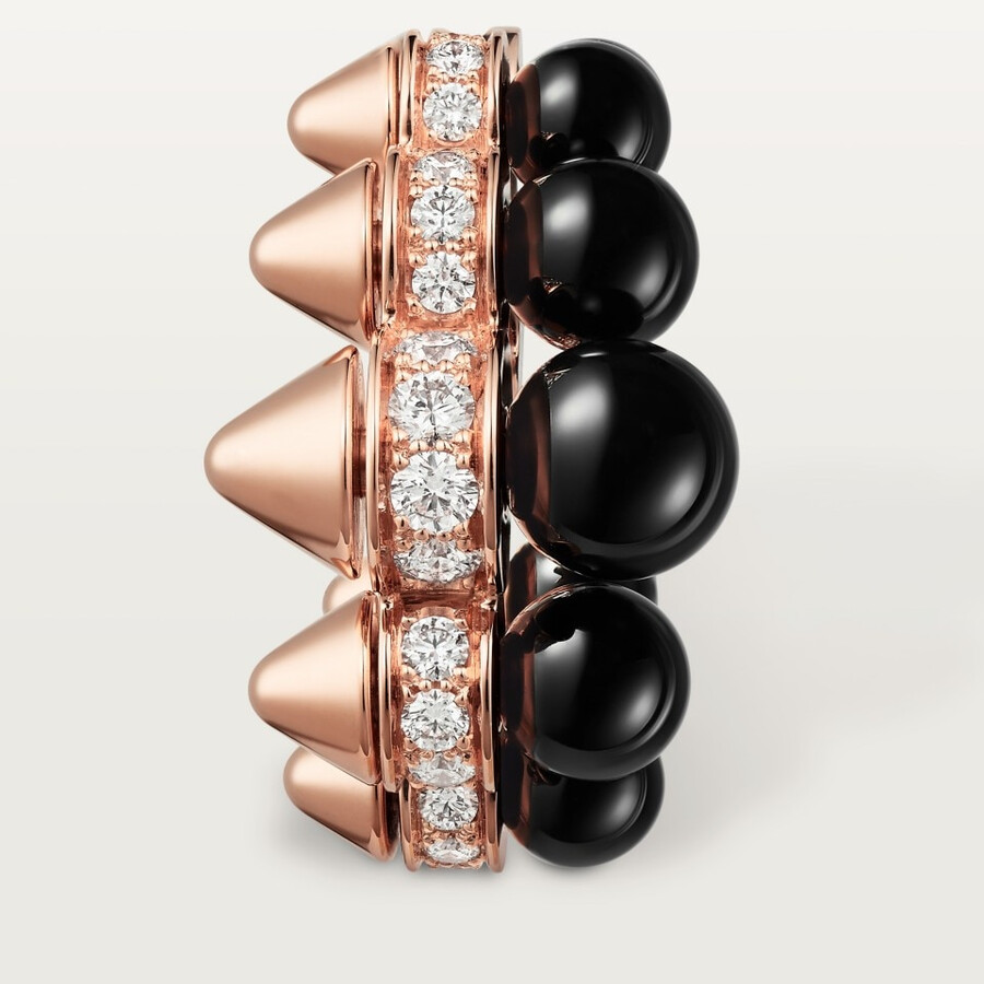 orecchini a cerchio clash de cartier onice modello extra-large diamanti