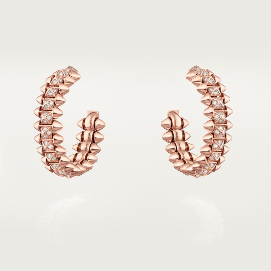 orecchini a cerchio clash de cartier modello piccolo pavé