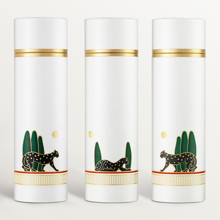 set di 3 scatole di fiammiferi cartier panthère modello grande