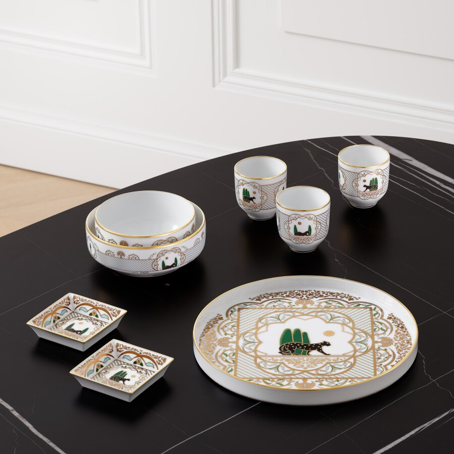 set di tre tazze panthère de cartier