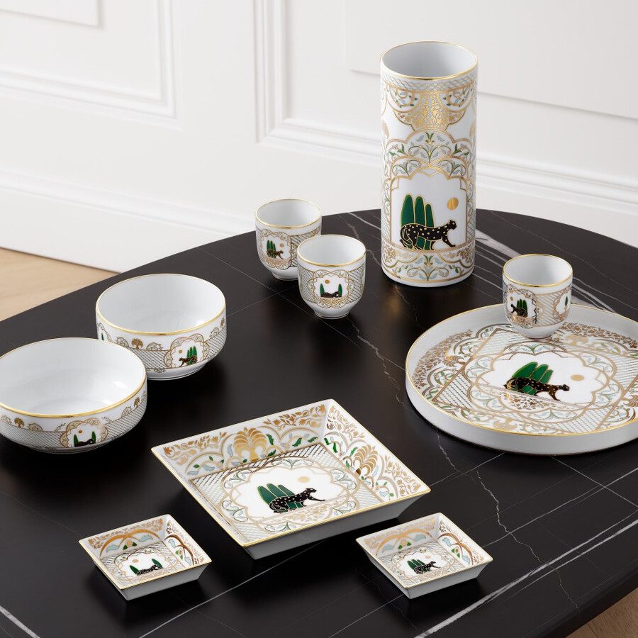 set di due vassoi portaoggetti panthère de cartier modello piccolo